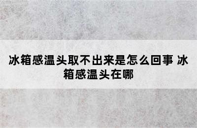 冰箱感温头取不出来是怎么回事 冰箱感温头在哪